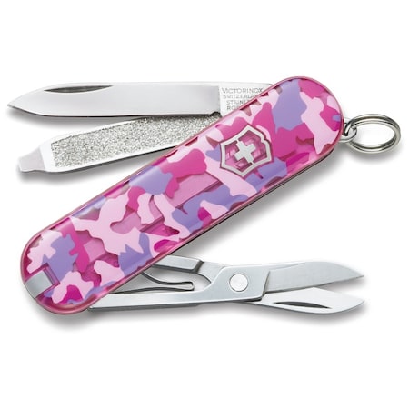 Swiss Army Brands 2024 Victorinox 54184 Classic Sd Pink Camouflage 58Mm VIC-0.6223.T5R2-X3
